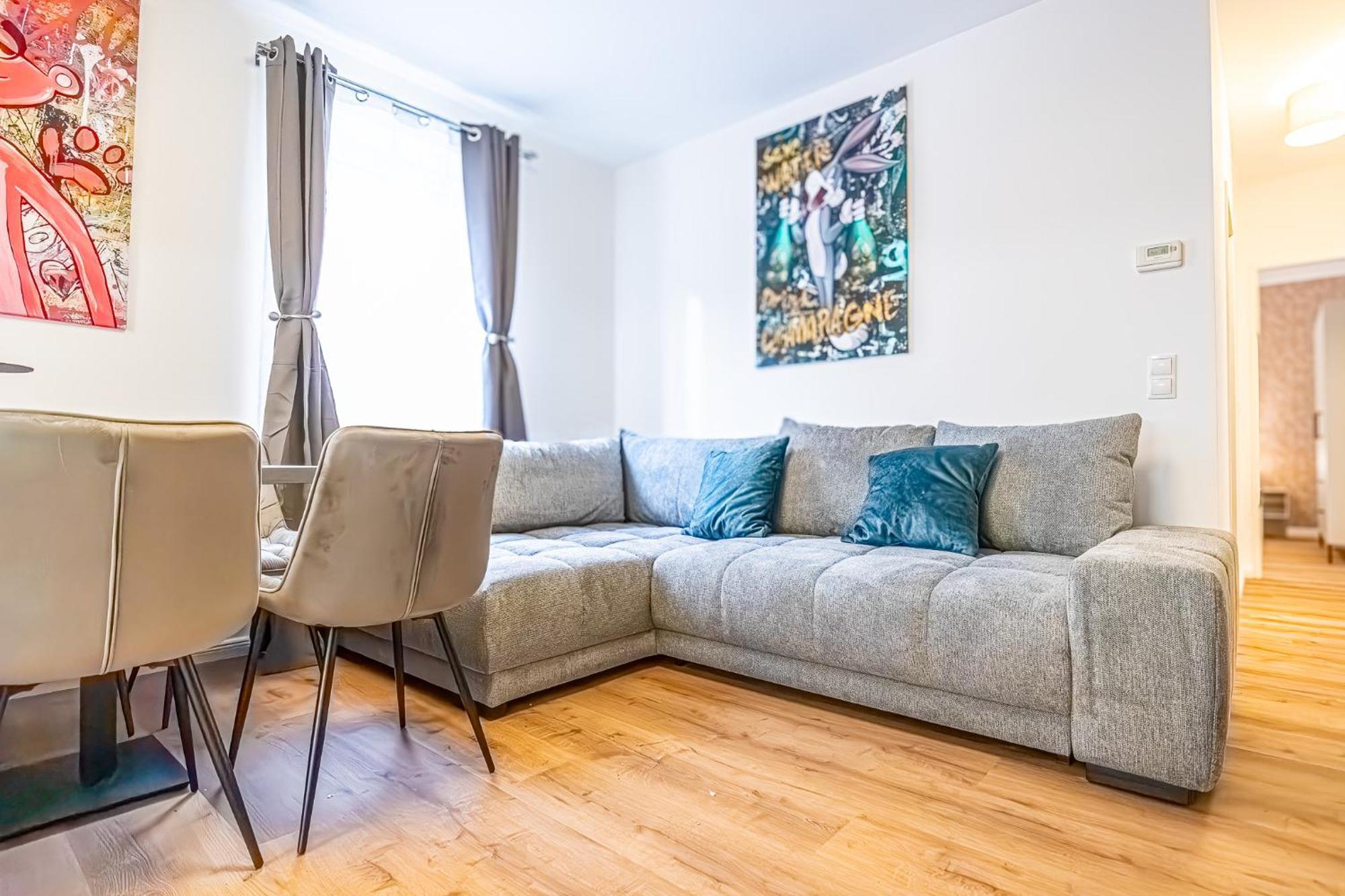 Charming 1Br And 1Lr Apt Modern Design Donaustadt Bécs Kültér fotó