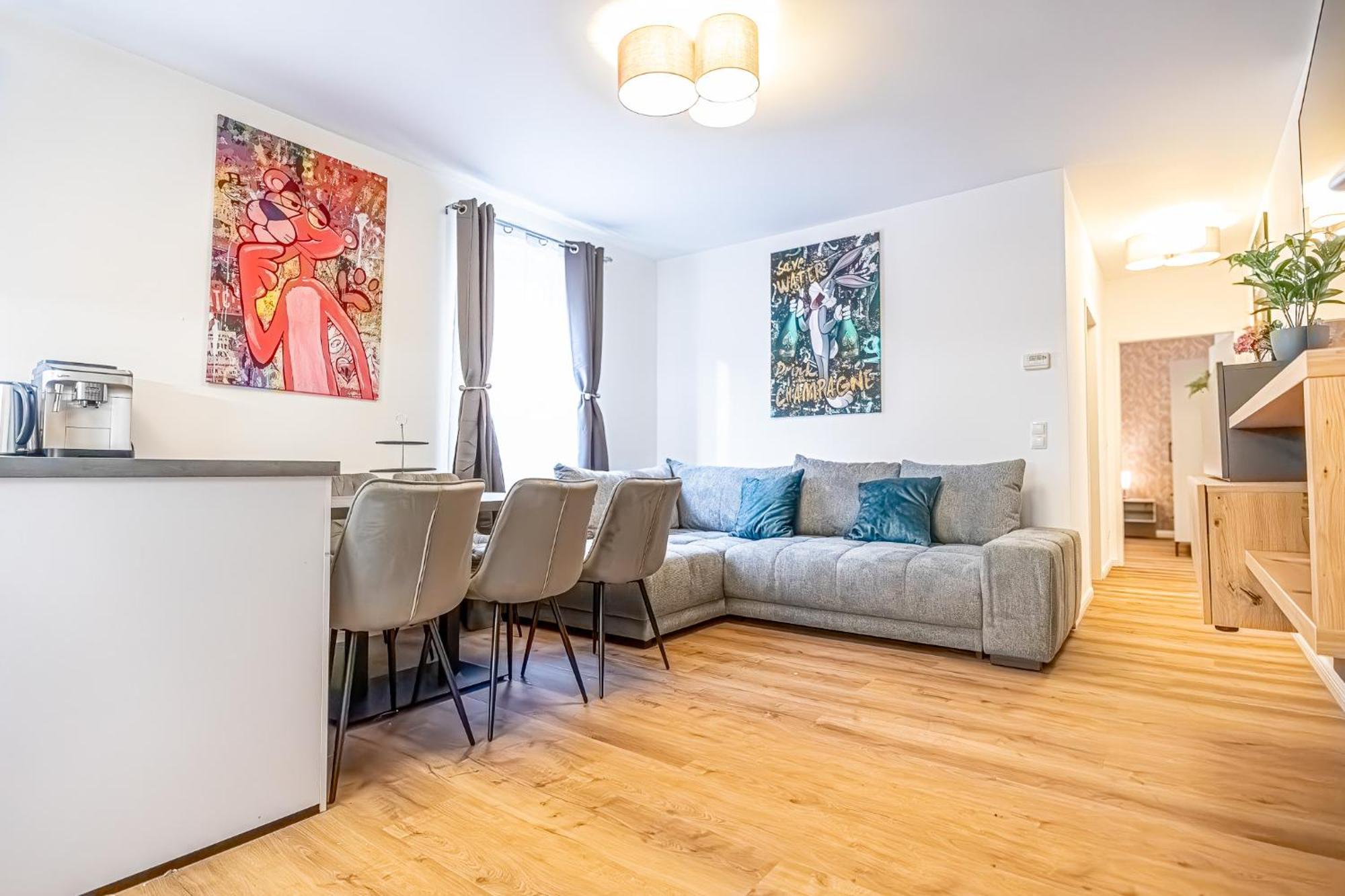 Charming 1Br And 1Lr Apt Modern Design Donaustadt Bécs Kültér fotó