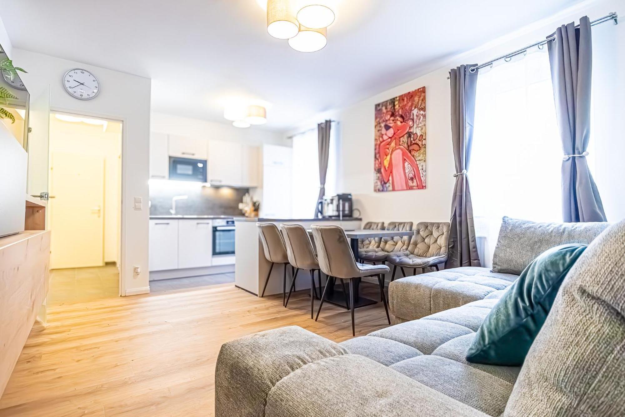 Charming 1Br And 1Lr Apt Modern Design Donaustadt Bécs Kültér fotó